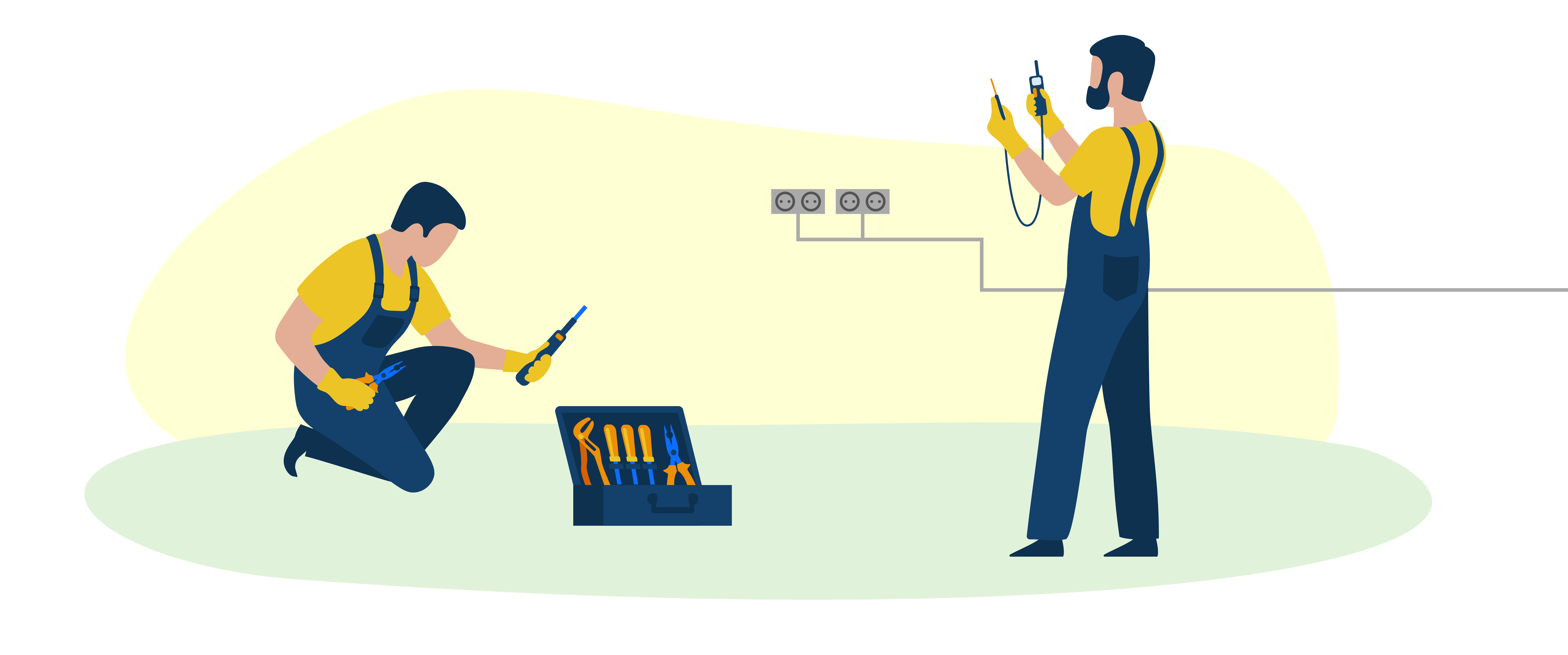 Elektrikáři při práci