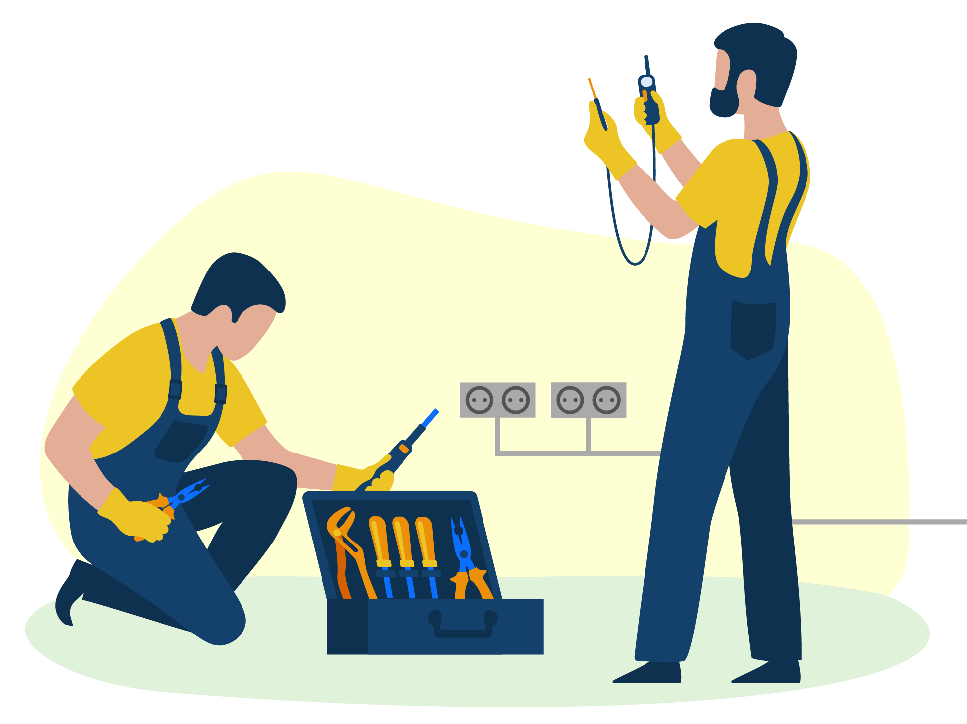 Elektrikáři při práci