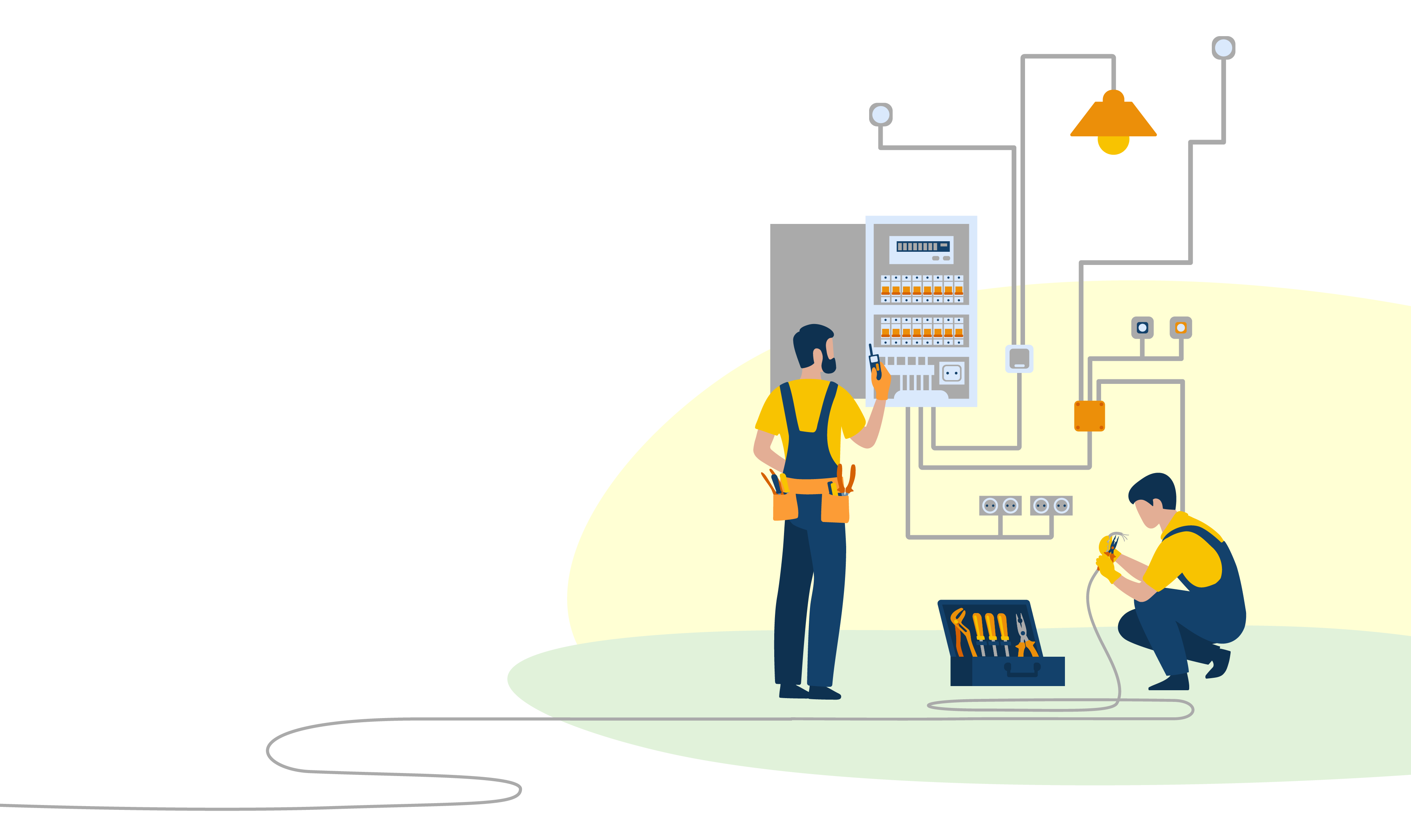 Elektrikáři při práci